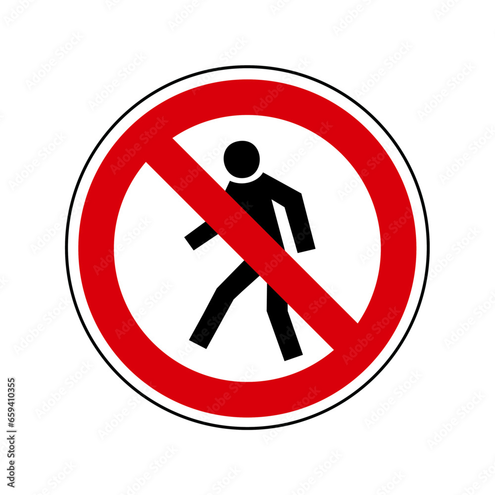 personne Interdit Panneau signalisation rond rouge personne Interdit Panneau signalisation rond rouge
