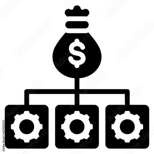 Cost Structure Glyph Icon