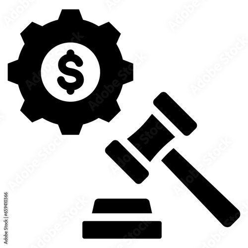 Auction Glyph Icon