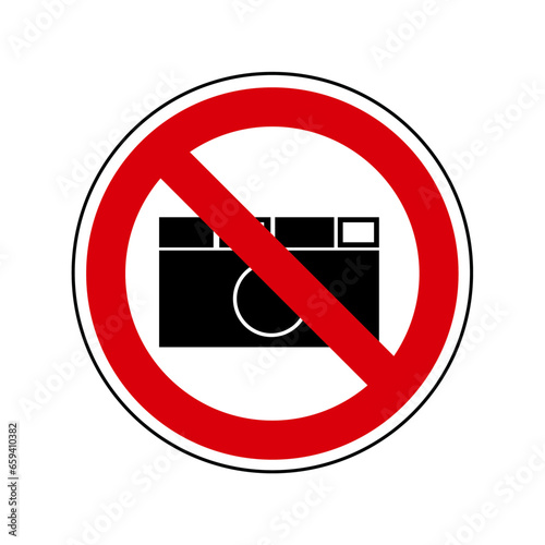 photo Interdit Panneau signalisation rond rouge