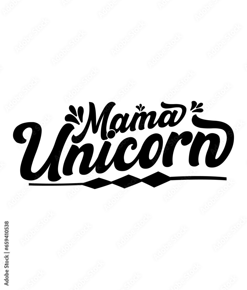 Fototapeta premium Unicorn Vector, Elements and Craft Design.