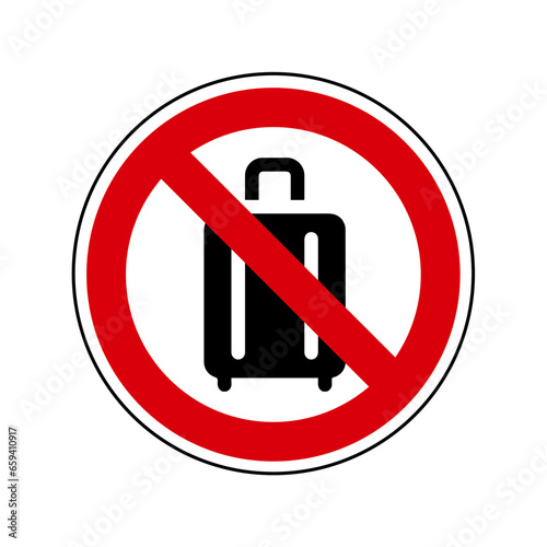 valise Interdit Panneau signalisation rond rouge
