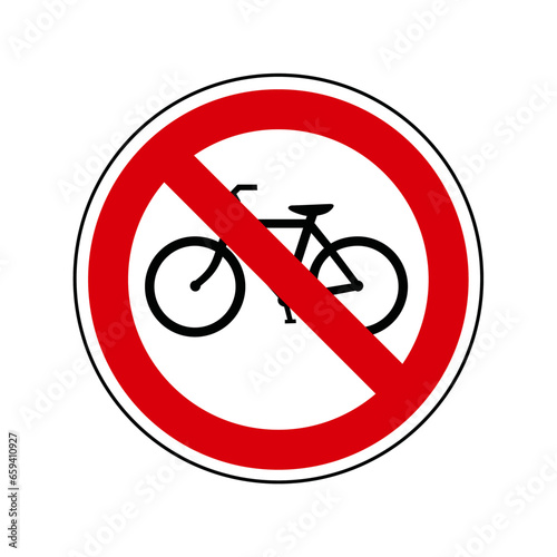 velo Interdit Panneau signalisation rond rouge