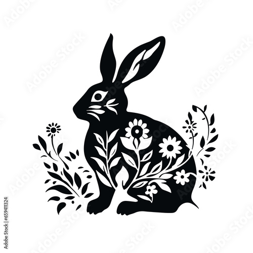 easter bunny silhouette