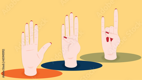 Signal, stop gesture experiencing domestic violence. 
distress gesture sign, showing that one is victim of domestic Violence.social protection,defense concept. signal the need for help