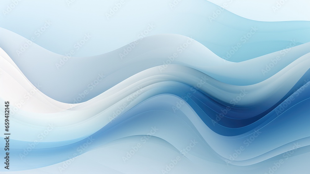 Watercolor blue wave on white background Watercolor blue wave on white background