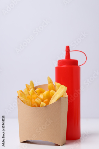 Fried potato, concept of junk and fast food