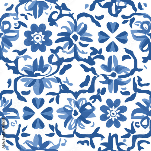 Abstract Graphic Chinoiseries Chinese seamless pattern inspired blue & white paper, french, china, asian, Oriental classic classy fine china graphic Porcelain 03