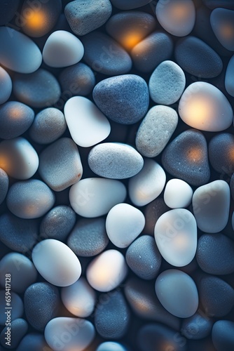 background of shiny gray stones and pebbles. 
