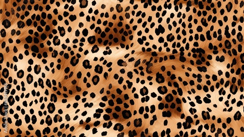  a cheetah print fabric with black spots on it.  generative ai