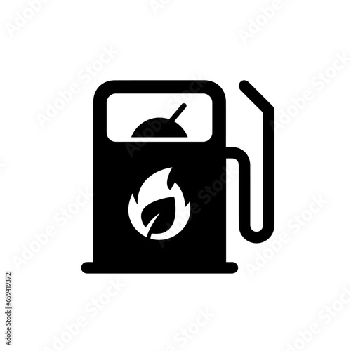 Simple icon of Biofuel. Renewable energy and green environment. Biofuel concept