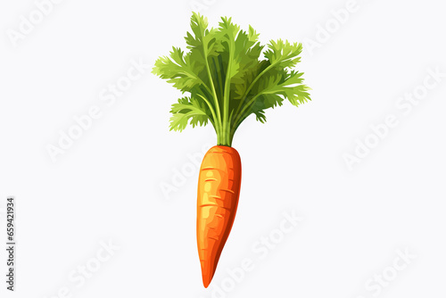 Carrot vector flat minimalistic asset isolated vector style illustration photo