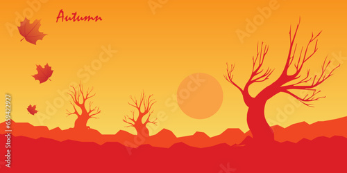 Background design with an autumn theme.