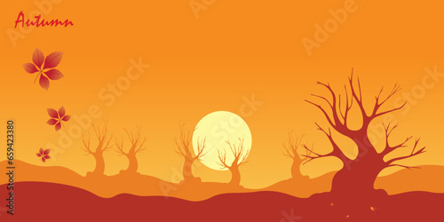 Background design with an autumn theme.