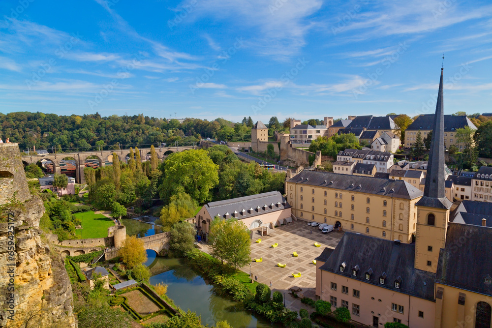 Panoramic view of Luxembourg City, Capital of Luxembourg