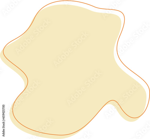 Organic blob shape element - minimalist outline
