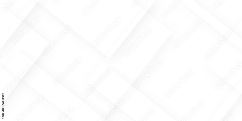 Fototapeta premium Abstract background with white and gray color technology modern background design . Geometric background with squares in bright light with soft shadows as pattern. Template for branding business .