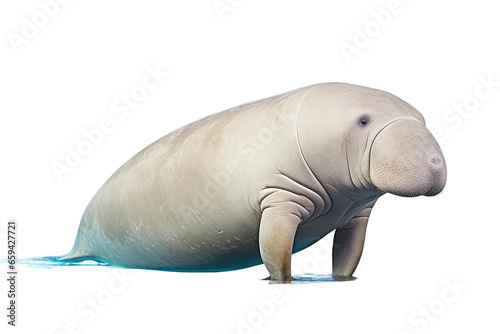 Dugong isolated on transparent background, Generative Ai
