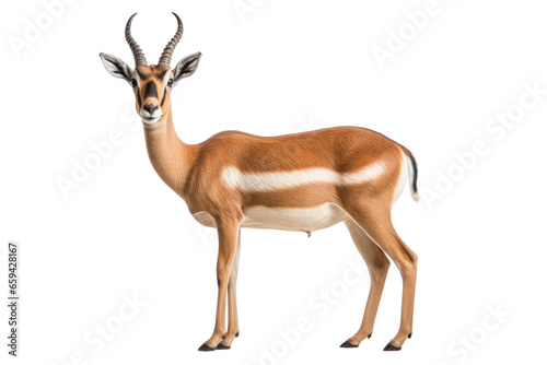 Gazelle isolated on transparent background, Generative Ai