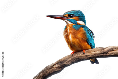 Kingfisher isolated on transparent background, Generative Ai