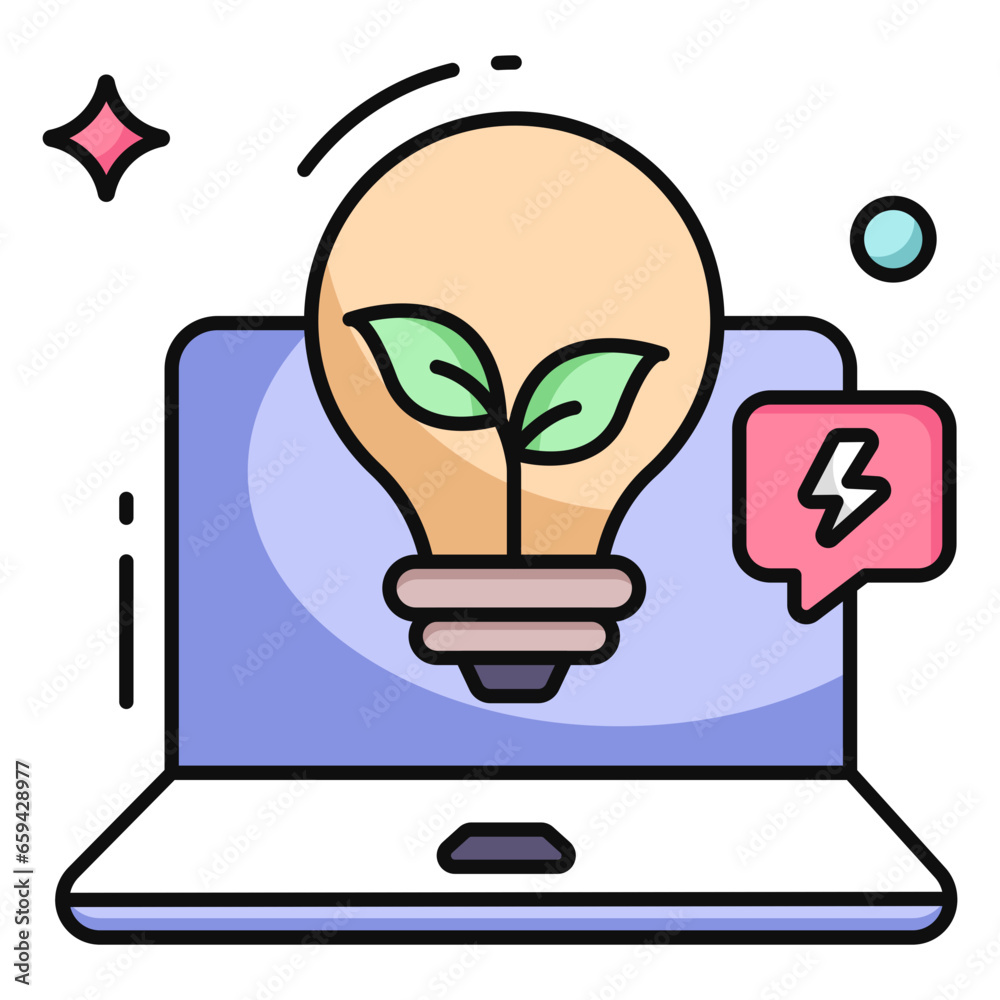 Creative design icon of eco idea Creative design icon of eco idea
