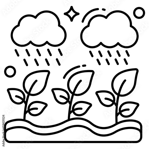 Forest rainfall icon in perfect design