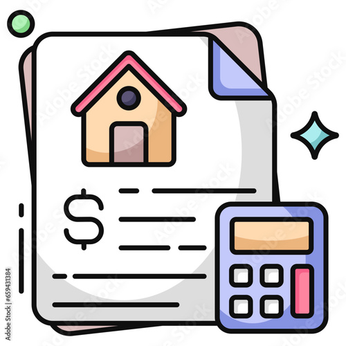 An icon design of property calculation 