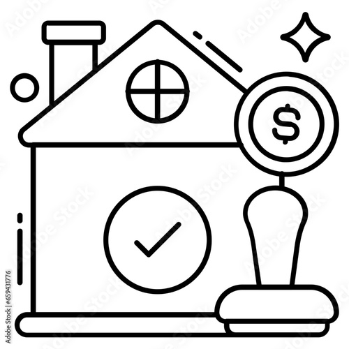 An icon design of authorized housing loan