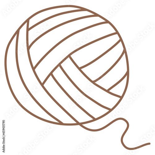 knitting wool outline