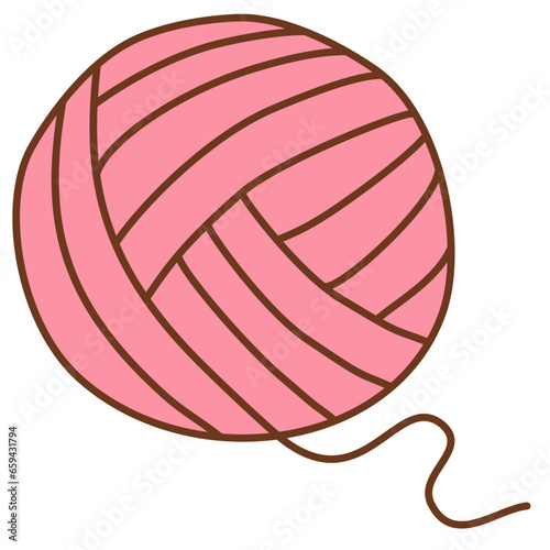 pink knitting wool