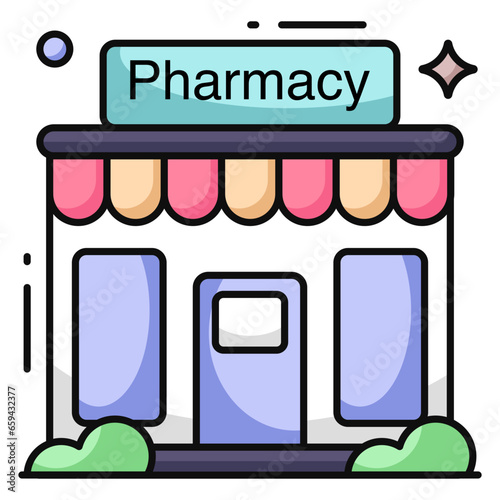Modern design icon of pharmacy 