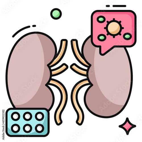 Premium download icon of kidneys