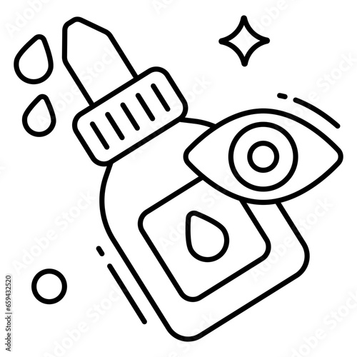 An icon design of eye drops
