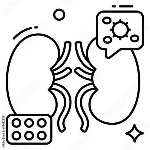 Premium download icon of kidneys