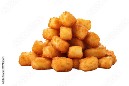 Tater Tots Isolated on transparent background, Generative Ai