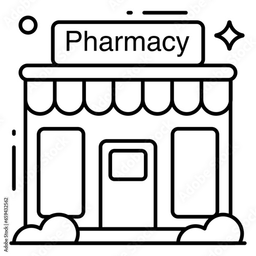 Modern design icon of pharmacy 