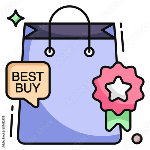 Trendy vector design of best buy product 