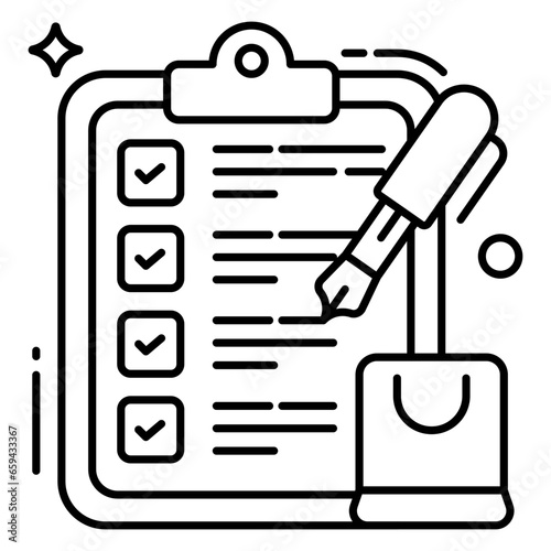 Perfect design icon of shopping list 