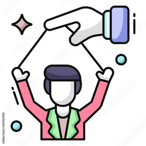 An icon design of politics dictate 