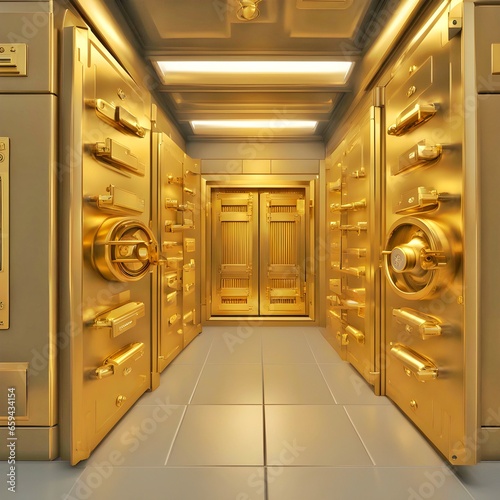 corridor in a bank vault
