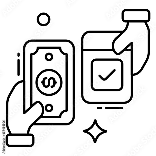 Editable design icon of illegal vote