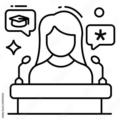 Perfect design icon of politician speech 