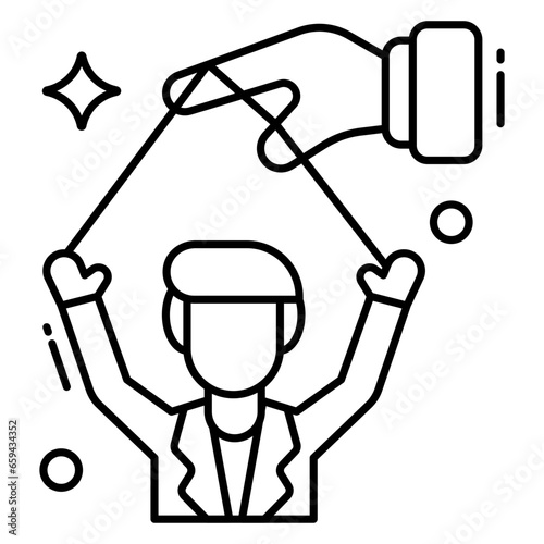 An icon design of politics dictate 