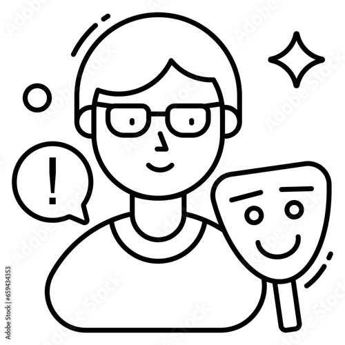 Premium download icon of fake politician 