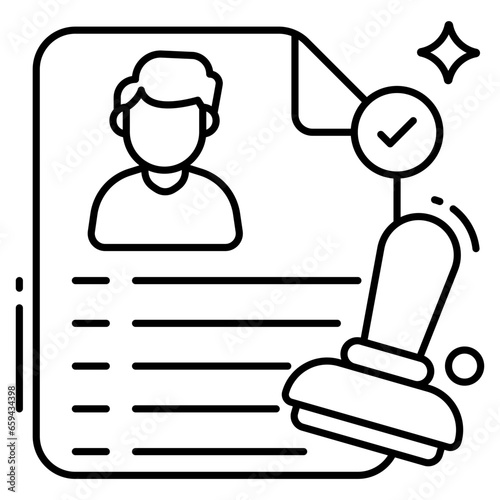 An icon design of attested doc