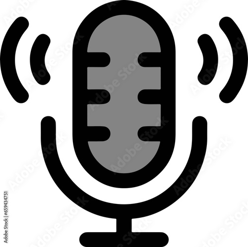 Isolated Microphone Clipart Graphic for Podcast, Recording Studio, and Vocal Recording