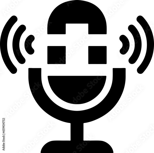Isolated Microphone Clipart Graphic for Podcast, Recording Studio, and Vocal Recording