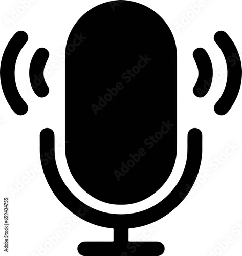 Isolated Microphone Clipart Graphic for Podcast, Recording Studio, and Vocal Recording