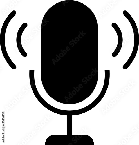 Isolated Microphone Clipart Graphic for Podcast, Recording Studio, and Vocal Recording
