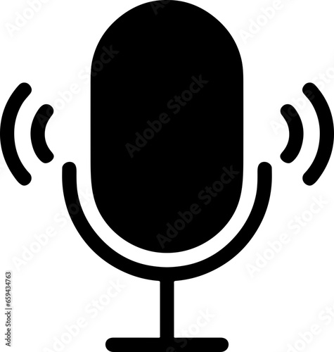 Isolated Microphone Clipart Graphic for Podcast, Recording Studio, and Vocal Recording